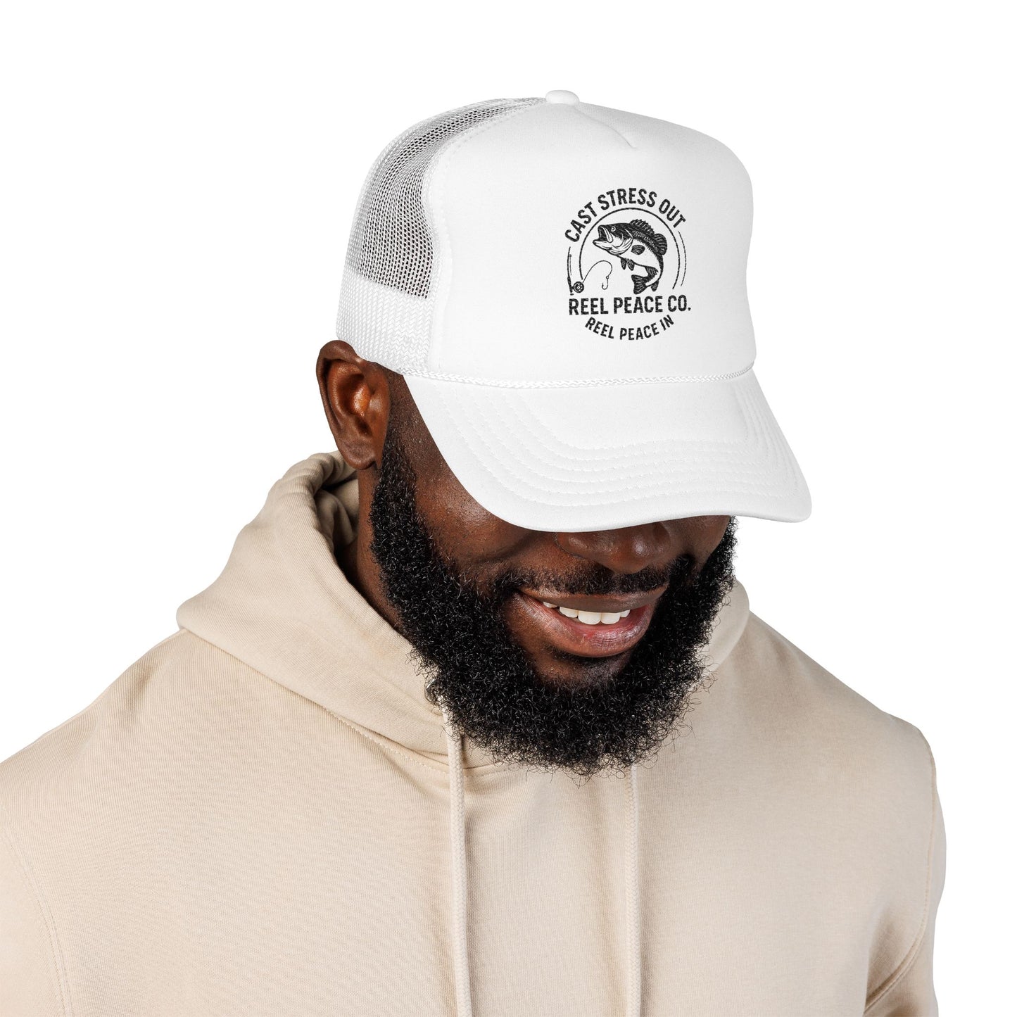 Cast Stress Out Embroidered Hat (Black Logo)