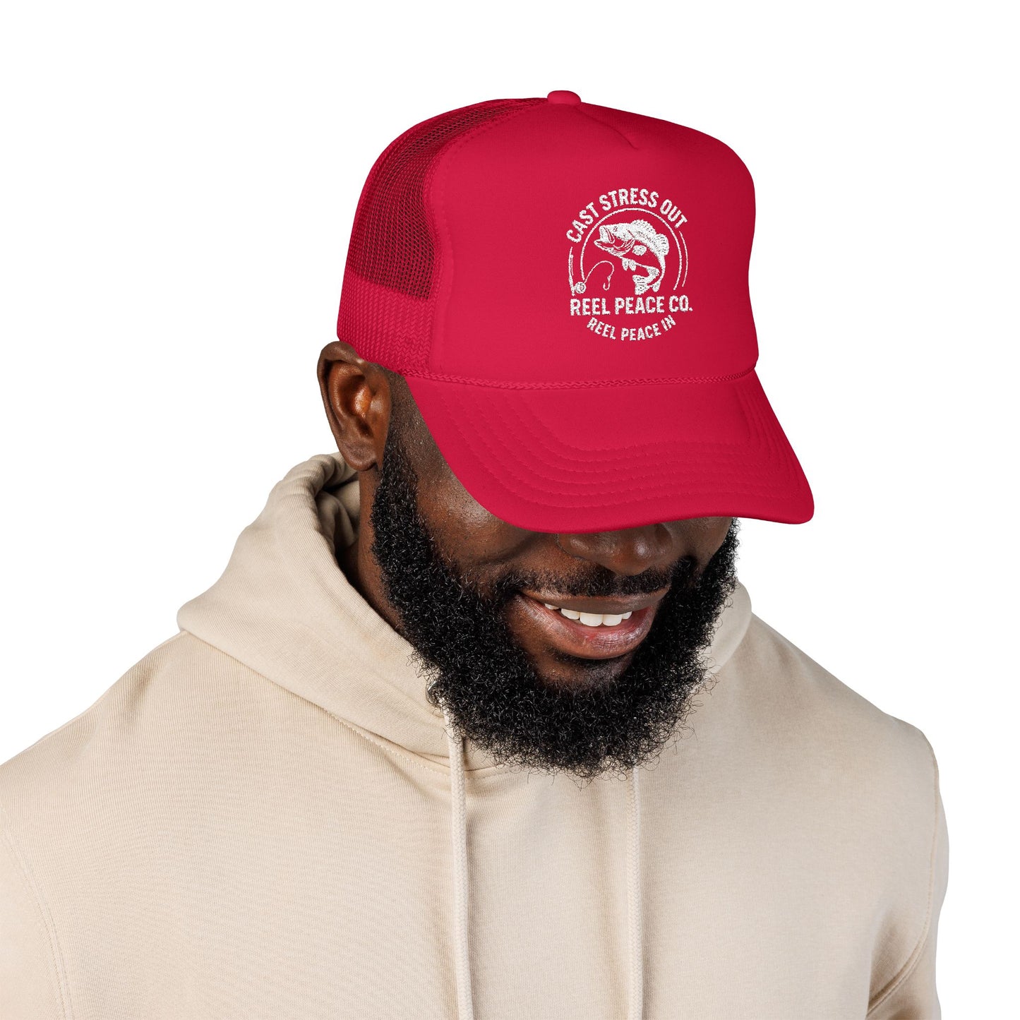 Cast Stress Out Embroidered Hat (White Logo)