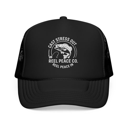 Cast Stress Out Embroidered Hat (White Logo)