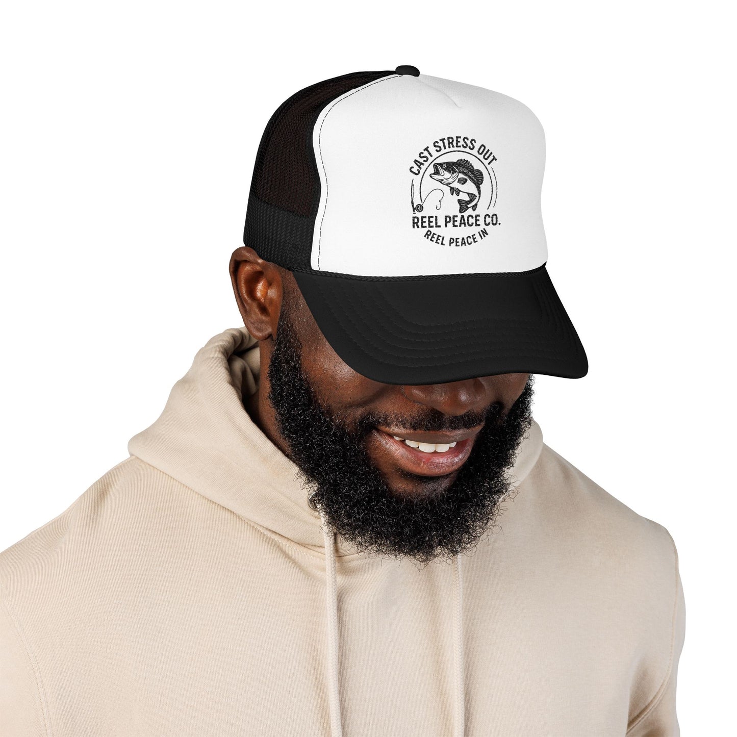 Cast Stress Out Embroidered Hat (Black Logo)