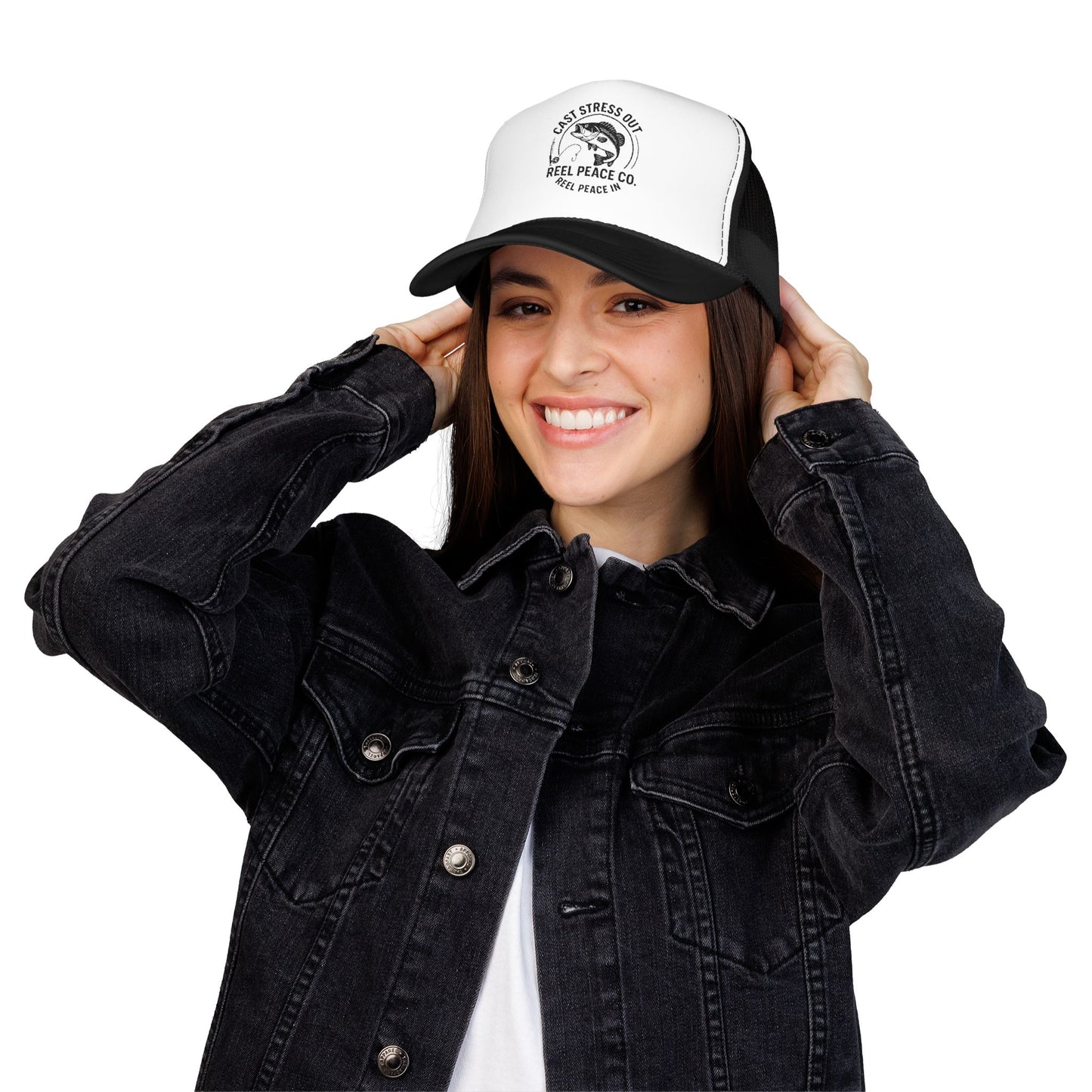 Cast Stress Out Embroidered Hat (Black Logo)